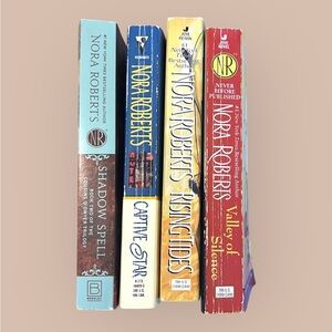 Nora Roberts novels- Shadow Spell, Rising Tides; Captive Star; Valley of Silence